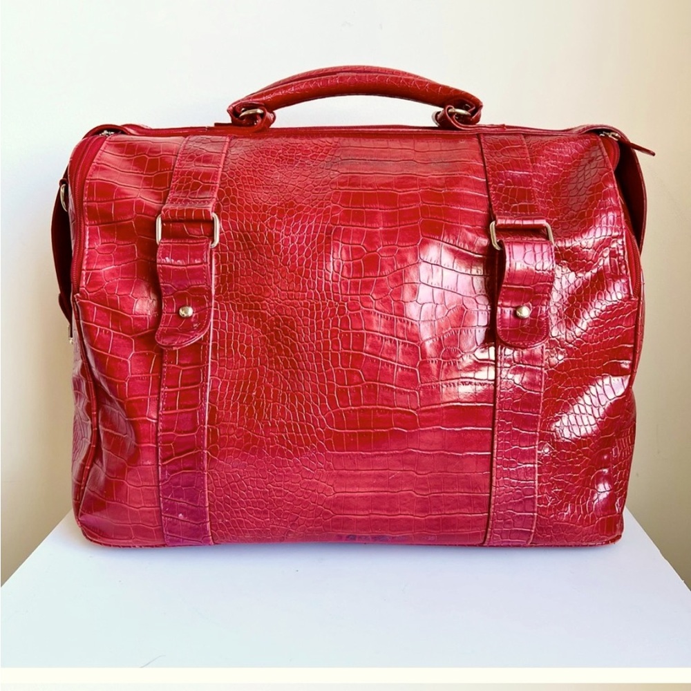 Red Croc Overnighter Bag